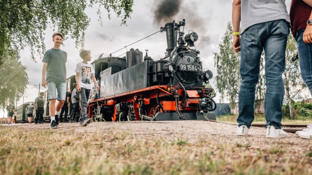 Dampfzug der D&ouml;llnitzbahn in M&uuml;geln. 
&copy; Philipp Herfort Photography